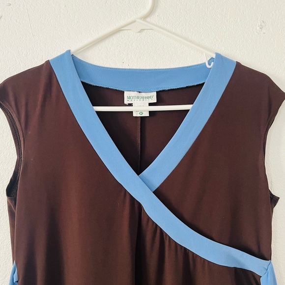 š¤GORG BROWN AND BLUE LIGHTWEIGHT DRESSš¤ - Picture 2 of 5